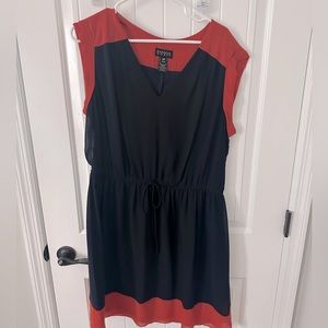 Blue and orange dress